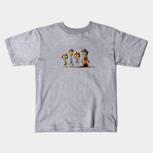 Spooky Halloween Zombie Family Kids T-Shirt